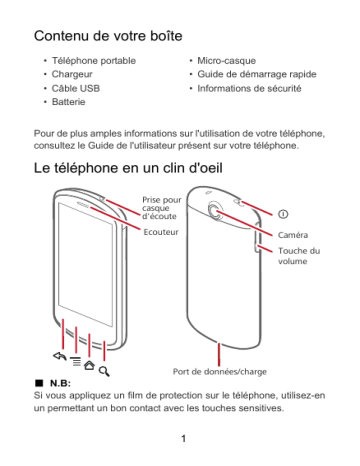 Manuel du propriétaire | Huawei U8800 Manuel utilisateur | Fixfr