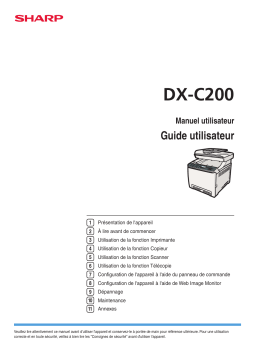 Sharp DX-C200 Manuel utilisateur