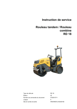 Wacker Neuson RD18-80 Tandem Roller Manuel utilisateur