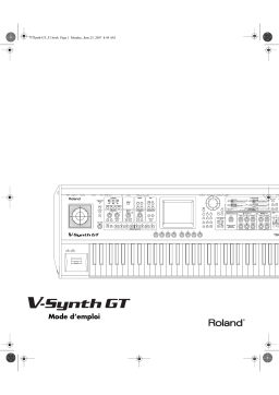 Roland V-Synth GT Manuel utilisateur