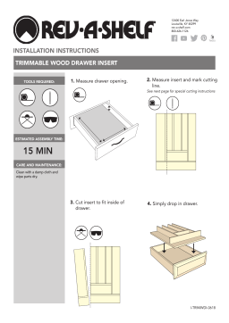Rev-A-Shelf 4SDI-WN-18-1 1.5 in. H x 16 in. W x 19.75 in. D Wood Spice Drawer Insert Manuel utilisateur