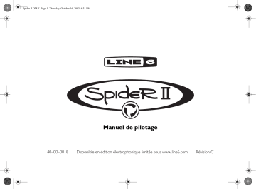 Manuel du propriétaire | Line 6 SPIDER II Manuel utilisateur | Fixfr
