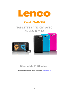 Lenco Xiemo Tab 540 Manuel utilisateur