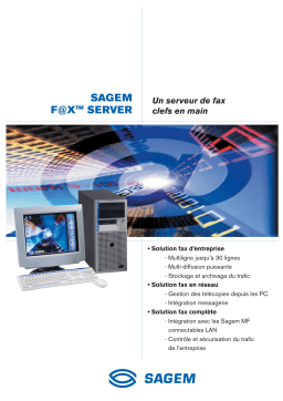 Sagem FAX SERVER Manuel utilisateur