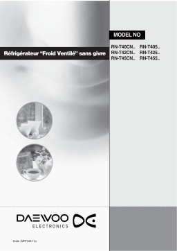 Daewoo RN-T455NPW Réfrigérateur combiné Manuel utilisateur