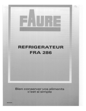 Manuel du propriétaire | Faure FRA286W Manuel utilisateur | Fixfr