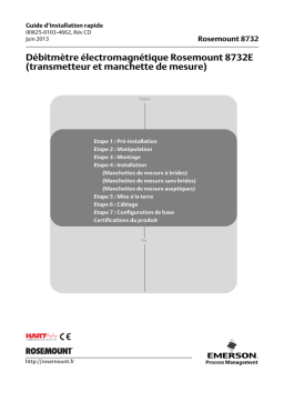 Rosemount 8732 Débitmètre électromagnétique (transmetteur et manchette de mesure) Manuel utilisateur