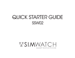 SimWatch SSW-02 Manuel utilisateur