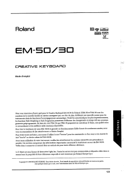 Roland EM-30 Manuel utilisateur