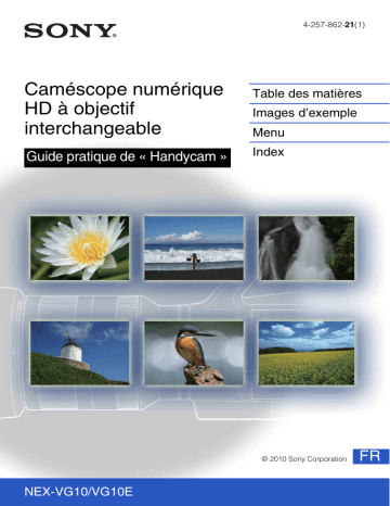NEX VG10E | Mode d'emploi | Sony NEX VG10 Manuel utilisateur | Fixfr