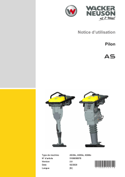 Wacker Neuson AS50e Battery Rammer Manuel utilisateur