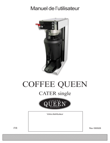 Coffee Queen cater single Manuel utilisateur | Fixfr