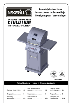 Nexgrill Evolution 2-Burner Propane Gas Grill in Stainless Steel with Infrared Technology Plus Cover and Tool set Guide d'installation