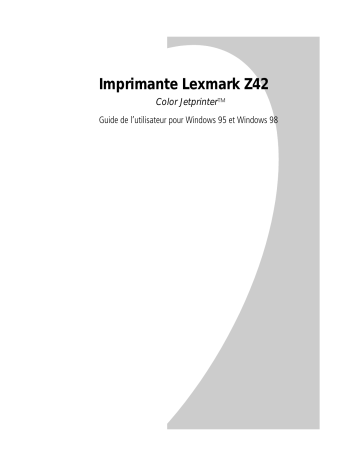 Manuel du propriétaire | Lexmark Z42 Manuel utilisateur | Fixfr