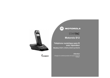 Manuel du propriétaire | Motorola S1211 Manuel utilisateur | Fixfr