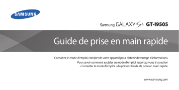 Galaxy S 4 | Samsung GT-I9505 Guide de démarrage rapide | Fixfr