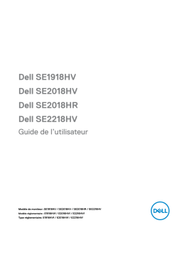 Dell SE2018HV electronics accessory Manuel utilisateur