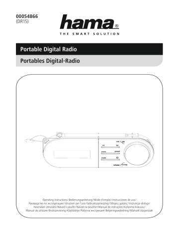 Manuel du propriétaire | Hama DR15 Manuel utilisateur | Fixfr