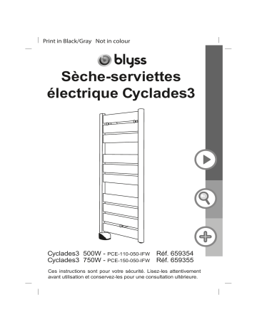 Blyss Cyclades 3 Mode d'emploi | Fixfr