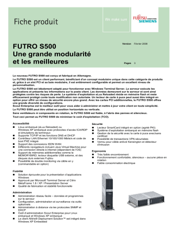 Manuel du propriétaire | FUJITSU SIEMENS FUTRO S500 Manuel utilisateur | Fixfr