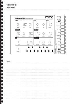 Moog Werkstatt-01 Blank Patchsheets Manuel utilisateur