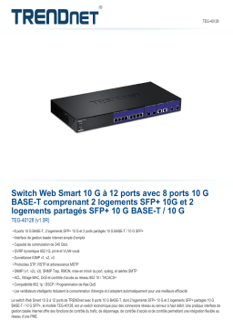 Trendnet TEG-40128 12-Port 10G Web Smart Switch Fiche technique