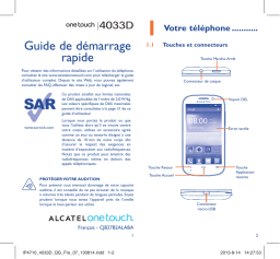 Alcatel 4033D Manuel utilisateur