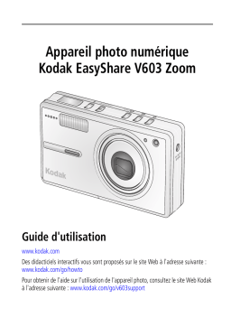 Kodak EasyShare V603 Zoom Manuel utilisateur