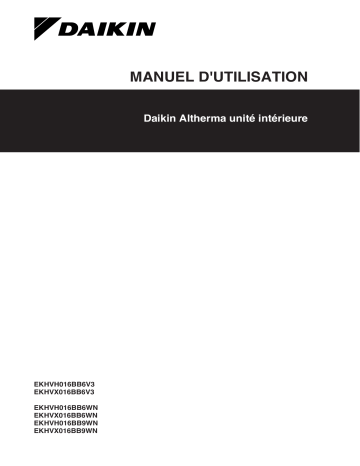 Manuel du propriétaire | Daikin EKHVH016BB6WN Manuel utilisateur | Fixfr