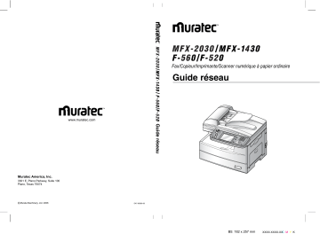 Manuel du propriétaire | Muratec MFX2030 Manuel utilisateur | Fixfr