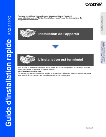 Manuel du propriétaire | Brother FAX-2440C Manuel utilisateur | Fixfr