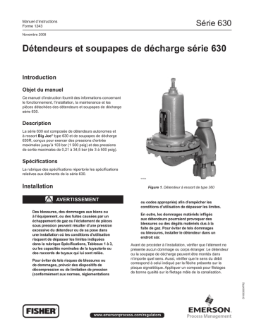 Fisher 630 Series Regulators and Relief Valves Manuel du propriétaire | Fixfr