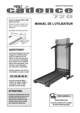 Weslo WETL71500 Manuel utilisateur