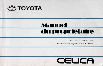 Toyota Celica 1994-1999 Manuel du propriétaire | Fixfr