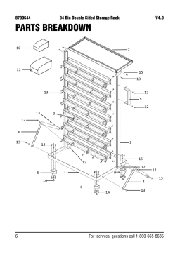 Power Fist 8790644 94-Bin Double-Sided Storage Rack Manuel utilisateur