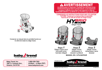 Hybrid 3N1 | Manuel du propriétaire | Baby Trend ffc58ff1214c Car Seat Manuel utilisateur | Fixfr