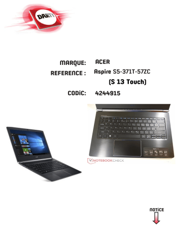 Manuel du propriétaire | Acer ASPIRE S5ASPIRE S7 Manuel utilisateur | Fixfr