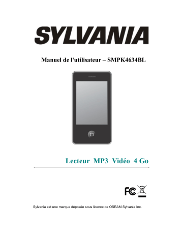 Mode d'emploi | Sylvania SMPK 4634BL Manuel utilisateur | Fixfr