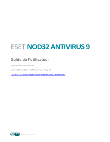 Mode d'emploi | ESET NOD32 Antivirus 9 Manuel utilisateur | Fixfr