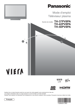 Panasonic TH37PV8PA Manuel utilisateur