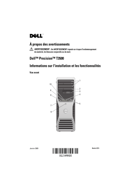 Dell Precision T3500 workstation Guide de démarrage rapide