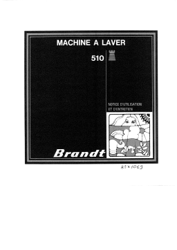 Brandt 510 Manuel utilisateur