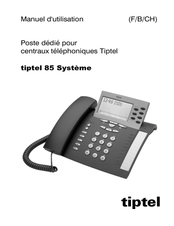 Tiptel 85 system S0 Manuel utilisateur | Fixfr