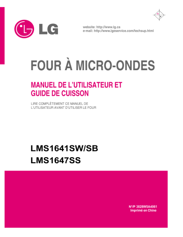 LG MS-1743WSY Manuel du propriétaire | Fixfr