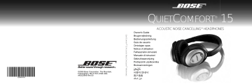 Manuel du propriétaire | Bose QuietComfort 15 Manuel utilisateur | Fixfr