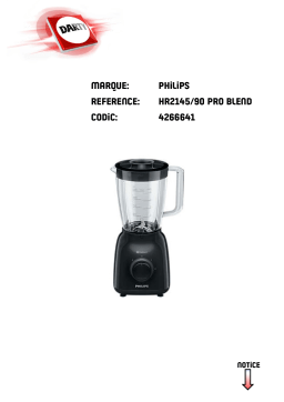 Philips HR2145/90 PRO BLEND 4 Manuel utilisateur