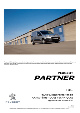 Peugeot Partner Manuel utilisateur