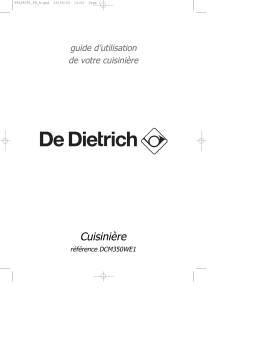 De Dietrich DCM350WE1 Manuel utilisateur