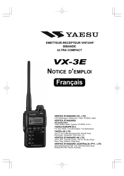 YAESU VX-3E Manuel utilisateur