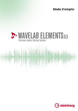 Steinberg Wavelab Elements 9.5 Mode d'emploi